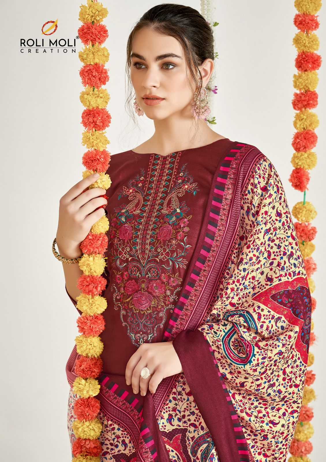 netra by roli moli creation elegance winter special pashmina ladies suits