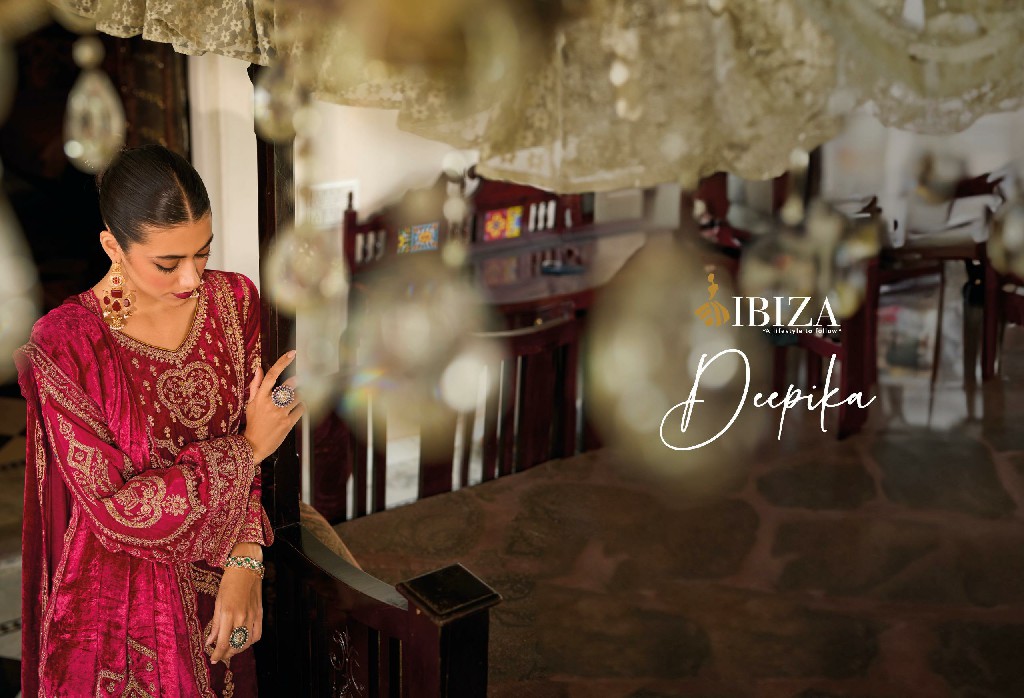 dupika by ibiza winter special embroidery viscose velvet designer suits