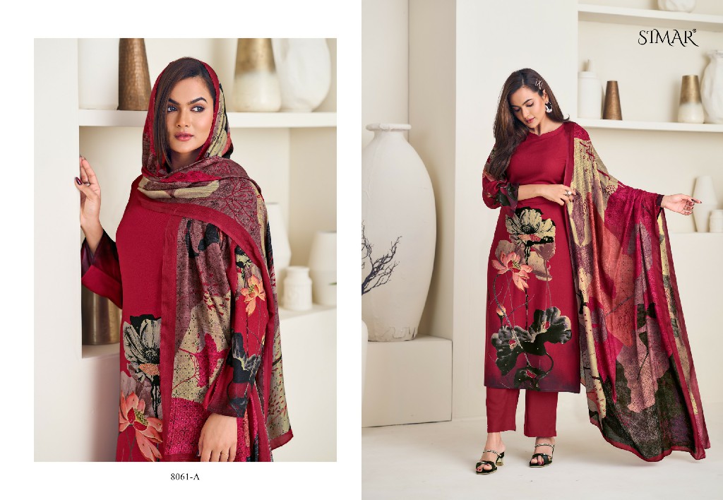 treasure by glossy Simar digital print viscose pashmina winter wear salwar suits