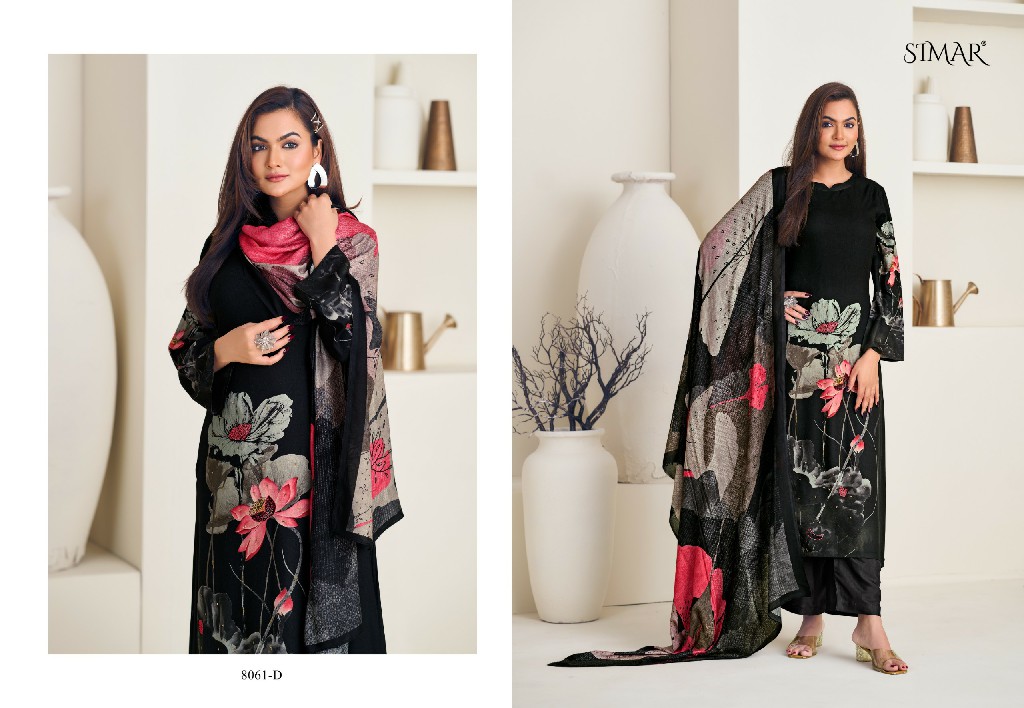 treasure by glossy Simar digital print viscose pashmina winter wear salwar suits