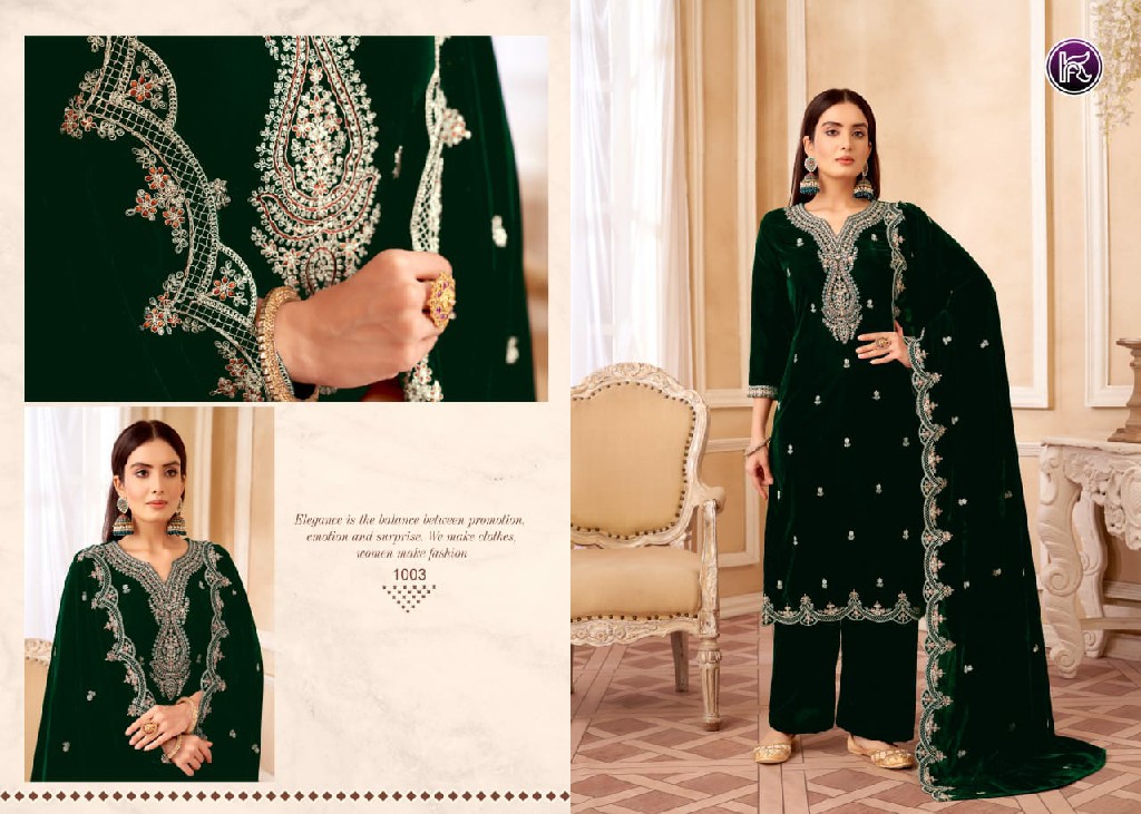 Kala Fashion Sachi Vol-1 Wholesale Velvet Fabrics Winter Suits