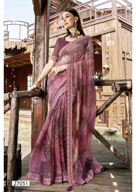 Vallabhi Indrakshi Wholesale Georgette With Swaroski Work Sarees