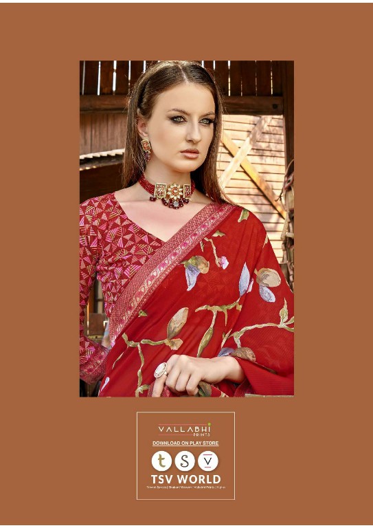 Vallabhi Indrakshi Wholesale Georgette With Swaroski Work Sarees