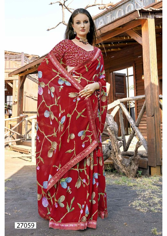 Vallabhi Indrakshi Wholesale Georgette With Swaroski Work Sarees