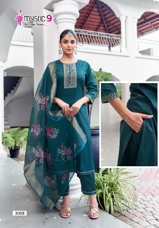 Mystic 9 Rich Gold Vol-3 Wholesale Readymade Three Piece Salwar Suits