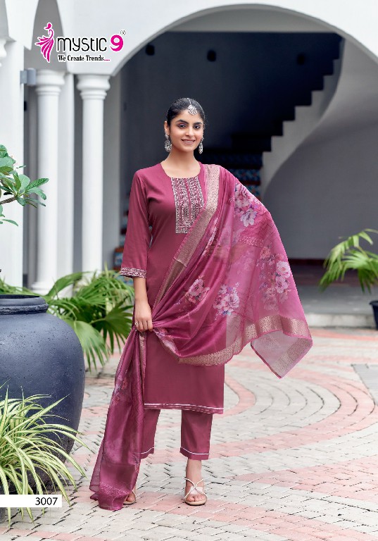 Mystic 9 Rich Gold Vol-3 Wholesale Readymade Three Piece Salwar Suits