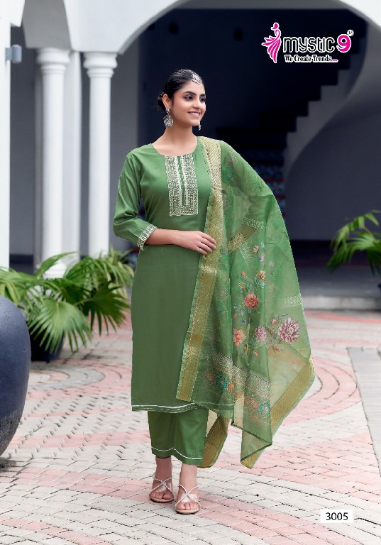 Mystic 9 Rich Gold Vol-3 Wholesale Readymade Three Piece Salwar Suits