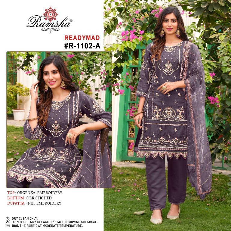 Ramsha R-1102 Wholesale Readymade Indian Pakistani Salwar Suits