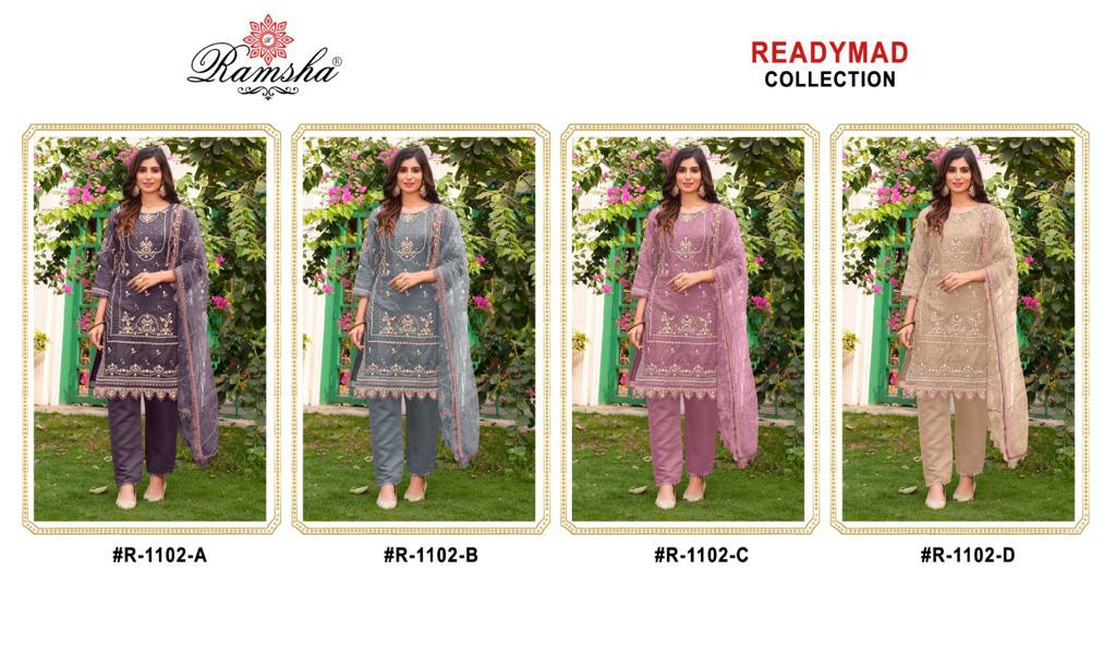 Ramsha R-1102 Wholesale Readymade Indian Pakistani Salwar Suits