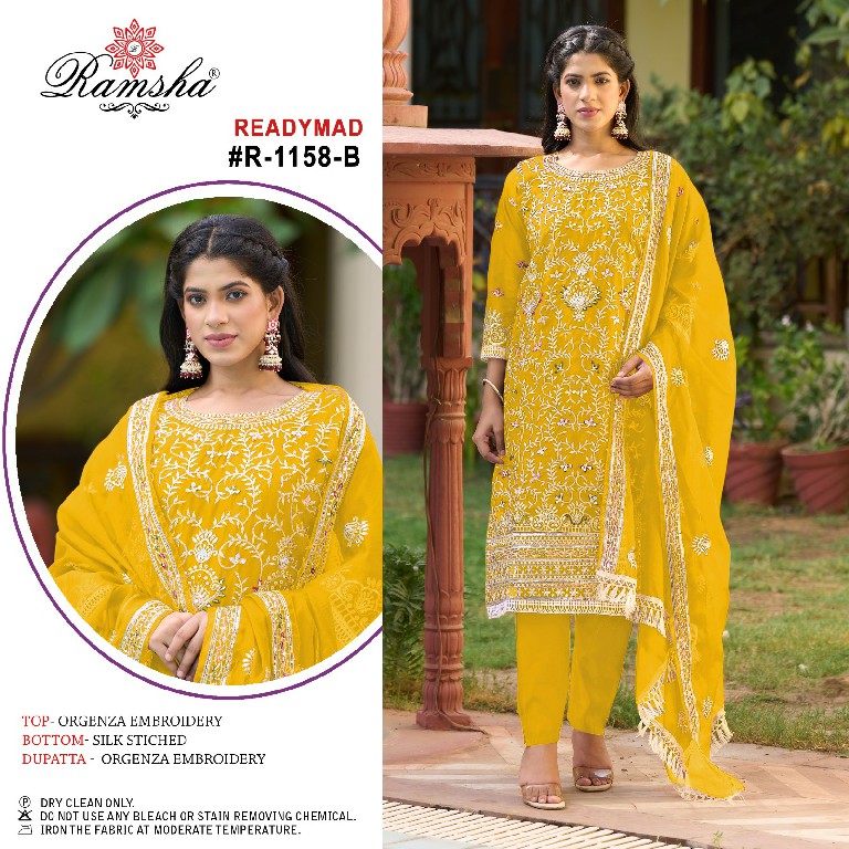 Ramsha R-1158 Wholesale Readymade Indian Pakistani Salwar Suits