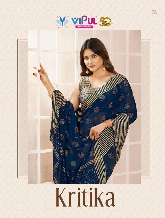 Vipul Kritika Wholesale Chiffon Fabrics Sarees