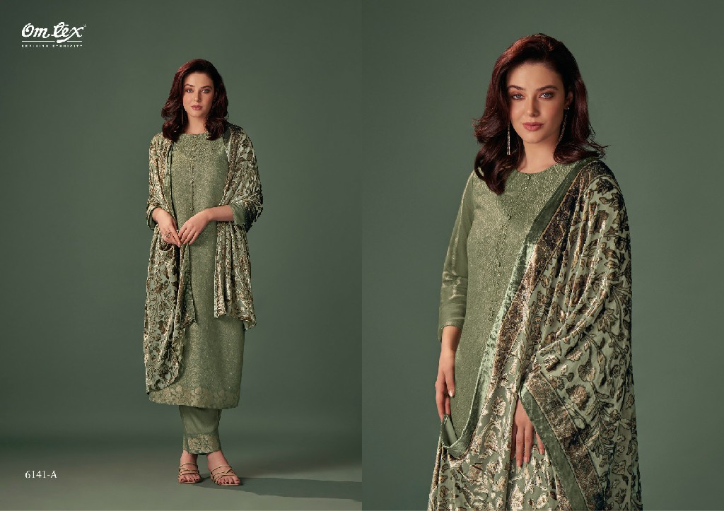 Omtex Celestic Wholesale Pure Pashmina With Hand Work Winter Suits