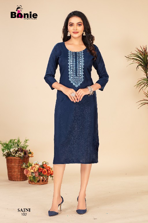 Bonie Sajni Wholesale Fancy Fabrics Long Kurtis