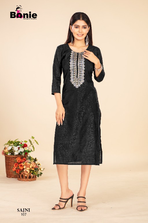 Bonie Sajni Wholesale Fancy Fabrics Long Kurtis