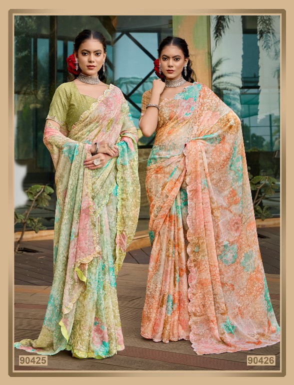 Saumya Urvashi Wholesale Chiffon Brasso Ethnic Sarees