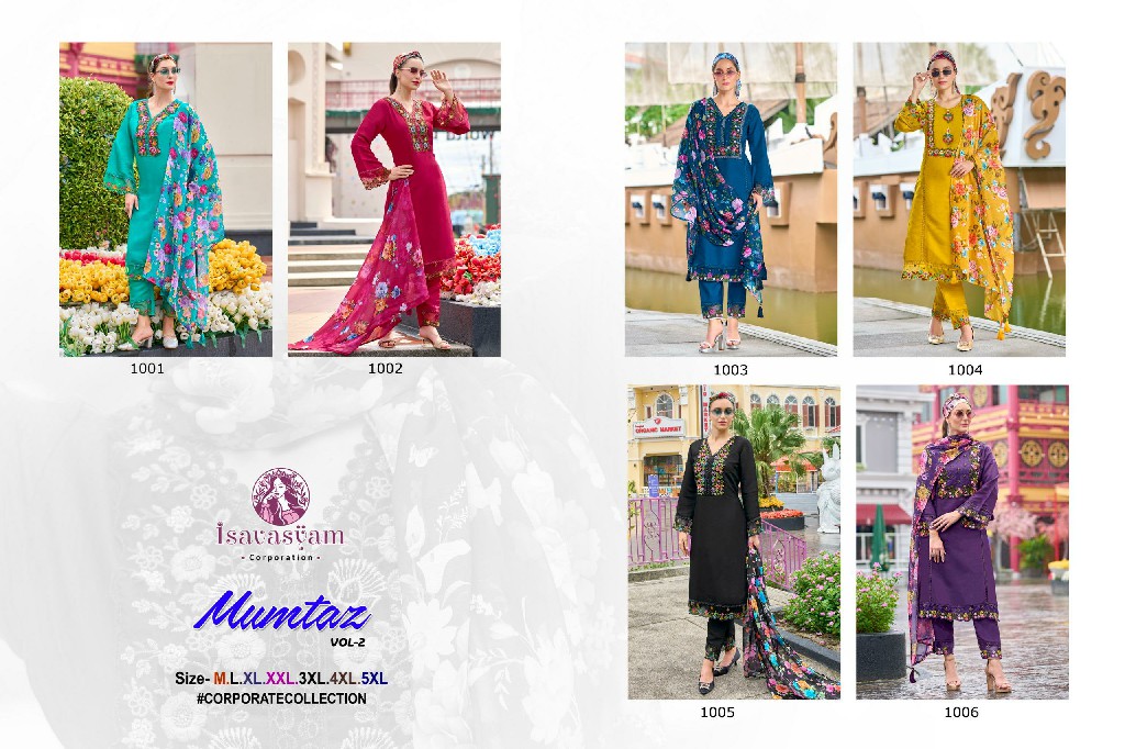 Isavasyam Mumtaz Vol-2 Wholesale Readymade 3 Piece Salwar Suits