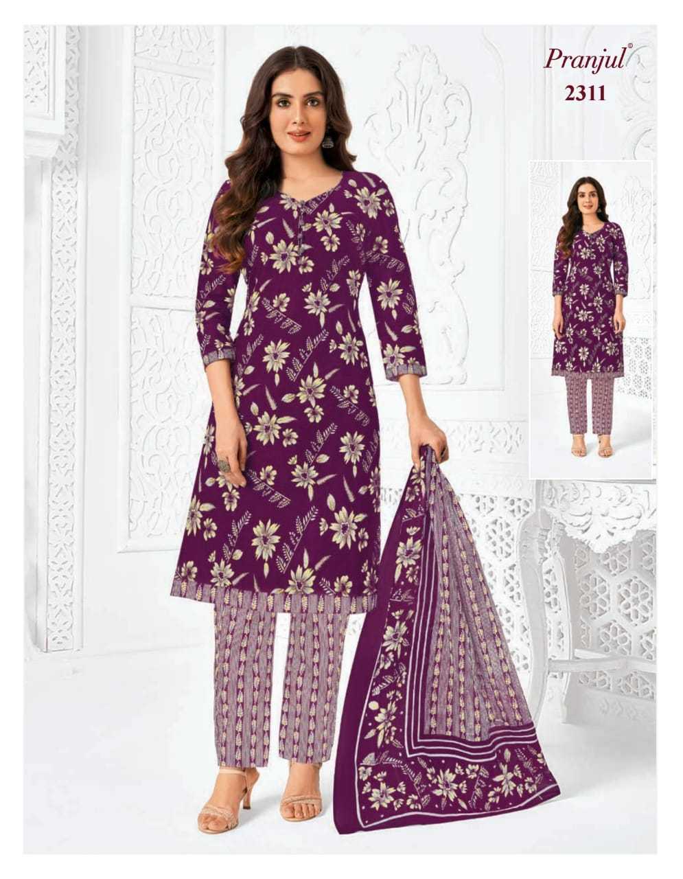 Pranjul Priyanka Vol-23 Wholesale Unstitched Cotton Printed Dress Material