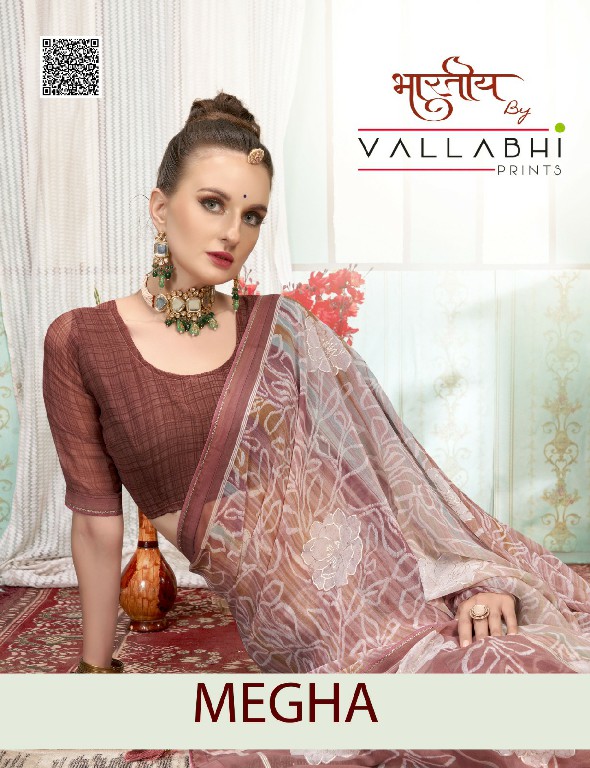 Vallabhi Megha Wholesale Floral Print Georgette Fabrics Sarees