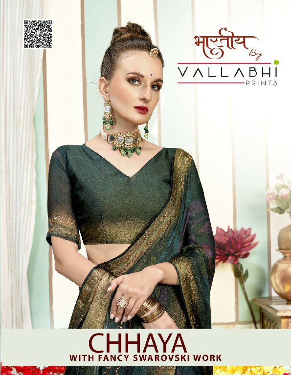 Vallabhi Chhaya Wholesale Moss Georgette Fabrics Sarees