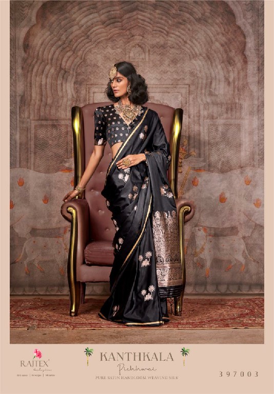 Rajtex Kanthkala Pichwai Wholesale Pure Satin Handloom Ethnic Sarees