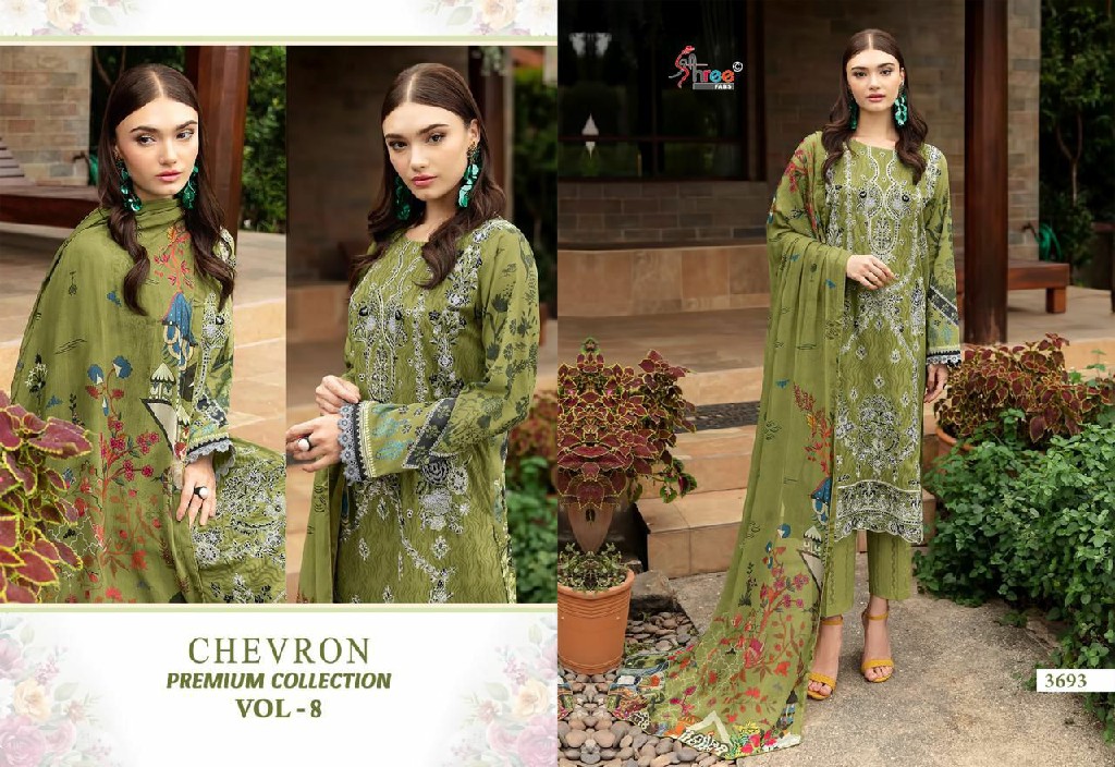 SHREE FABS SURAT CHEVRON PREMIUM COLLECTION VOL 8 PAKISTANI SUITS