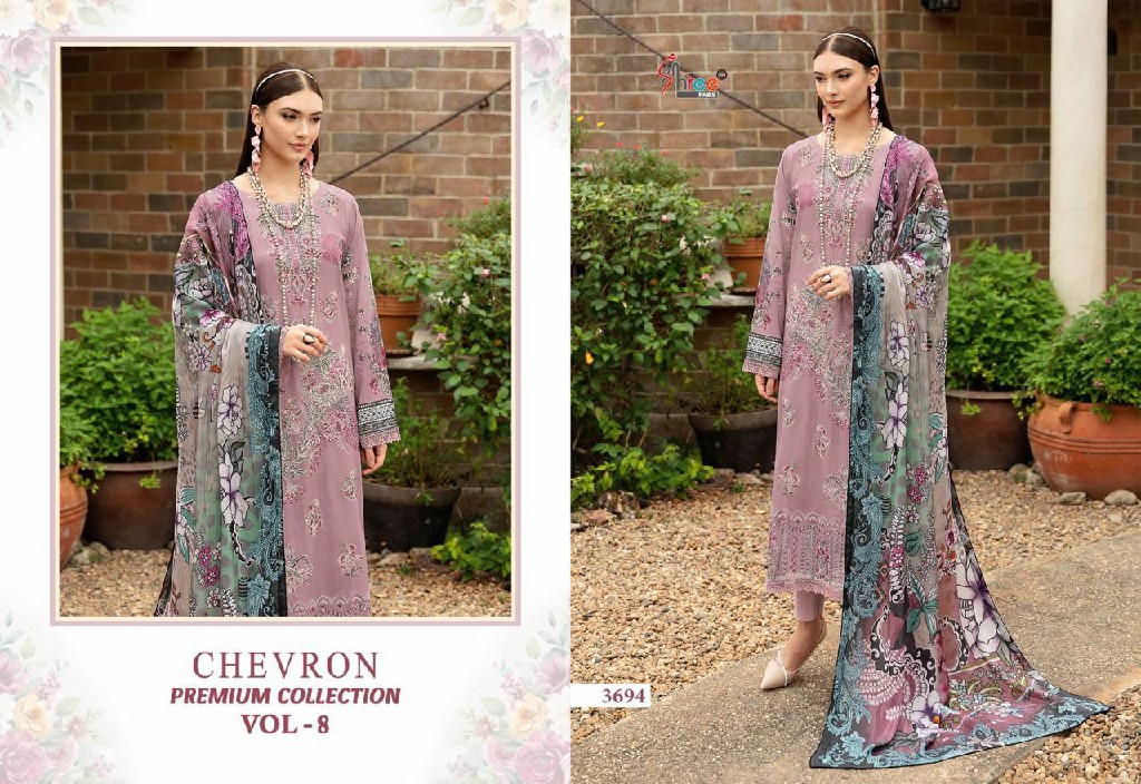SHREE FABS SURAT CHEVRON PREMIUM COLLECTION VOL 8 PAKISTANI SUITS
