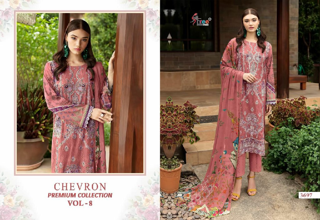 SHREE FABS SURAT CHEVRON PREMIUM COLLECTION VOL 8 PAKISTANI SUITS