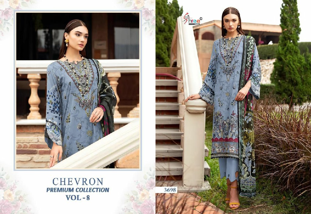 SHREE FABS SURAT CHEVRON PREMIUM COLLECTION VOL 8 PAKISTANI SUITS