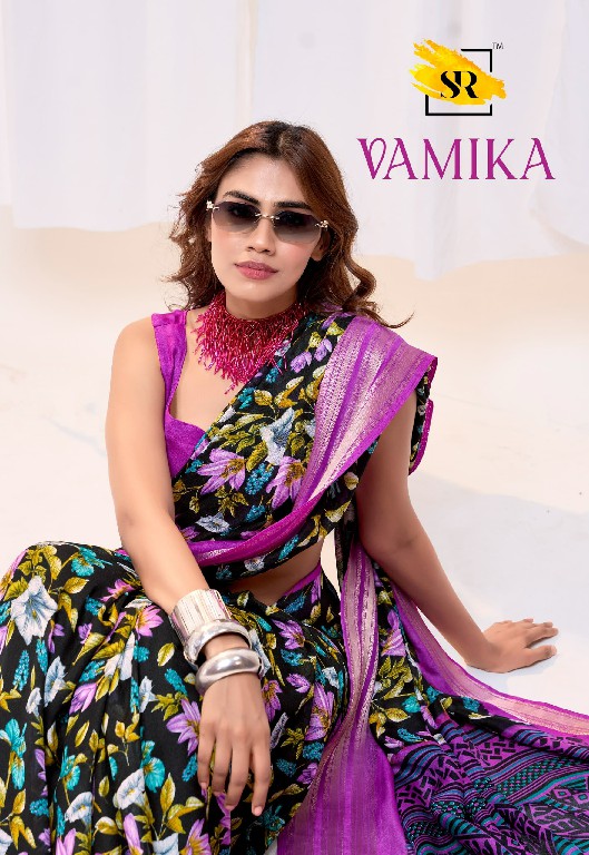 SR Sarees Vamika Wholesale Black Mess Melo Ethnic Indian Sarees