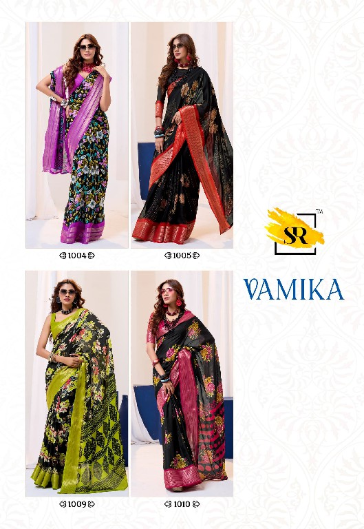 SR Sarees Vamika Wholesale Black Mess Melo Ethnic Indian Sarees