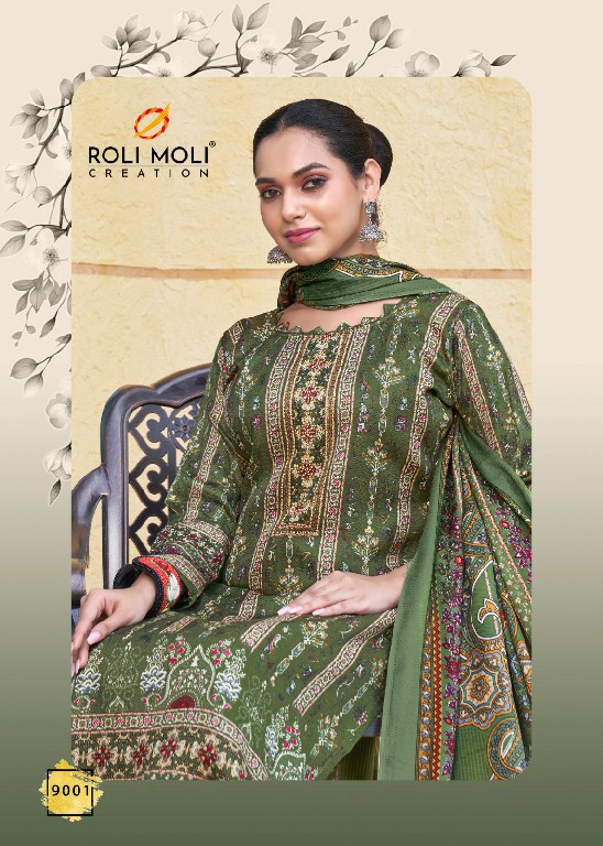 Roli Moli Eraya Wholesale Pashmina Fabrics Winter Salwar Suits