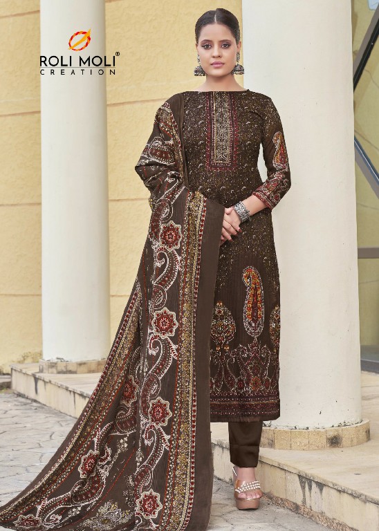 Roli Moli Eraya Wholesale Pashmina Fabrics Winter Salwar Suits