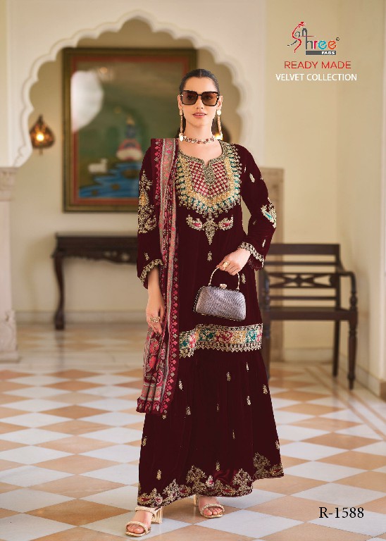 Shree Fabs R-1588 Wholesale Readymade Velvet Indian Pakistani Salwar Suits