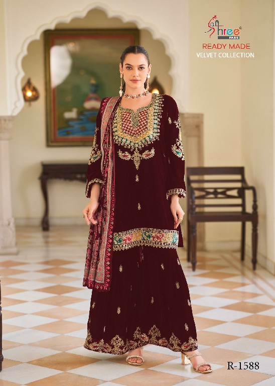 Shree Fabs R-1588 Wholesale Readymade Velvet Indian Pakistani Salwar Suits