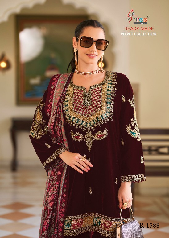 Shree Fabs R-1588 Wholesale Readymade Velvet Indian Pakistani Salwar Suits