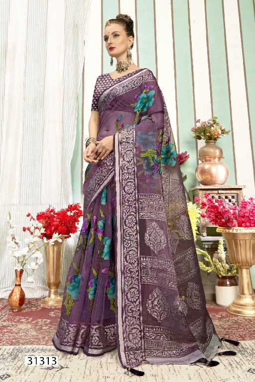 Vallabhi Dharmishtha Wholesale Floral Print Ethnic Sarees