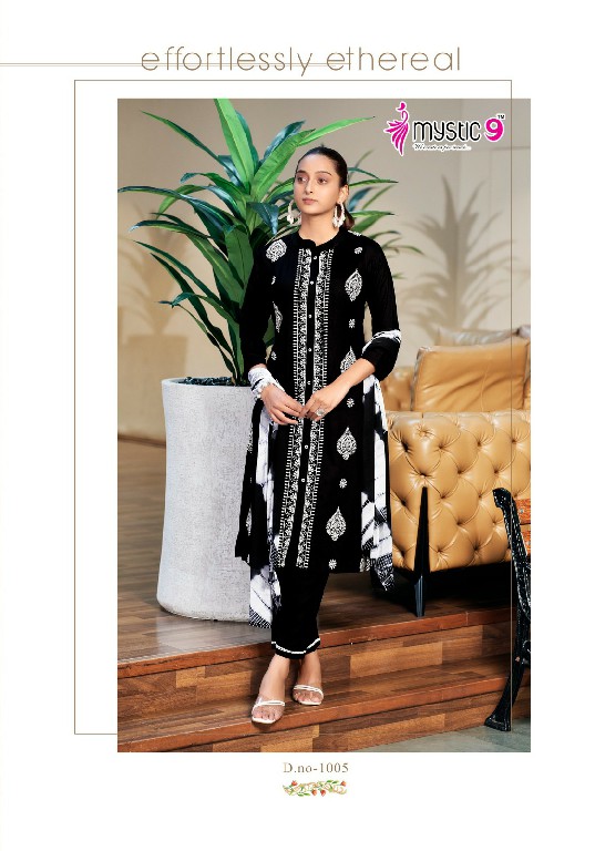 Mystic 9 Rajwadi Vol-1 Wholesale Reyon Lucknowi Style Readymade Suits