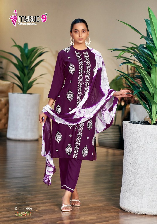 Mystic 9 Rajwadi Vol-1 Wholesale Reyon Lucknowi Style Readymade Suits