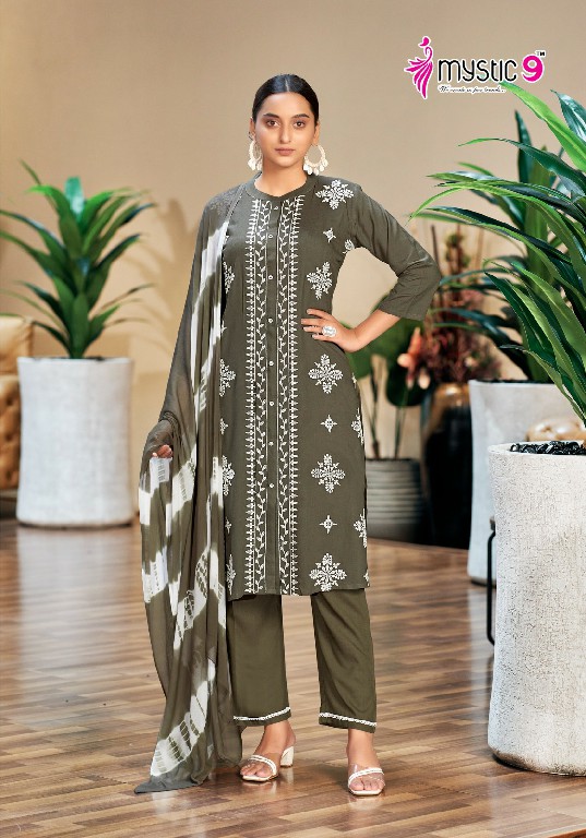 Mystic 9 Rajwadi Vol-1 Wholesale Reyon Lucknowi Style Readymade Suits