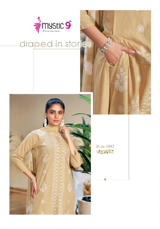 Mystic 9 Rajwadi Vol-1 Wholesale Reyon Lucknowi Style Readymade Suits