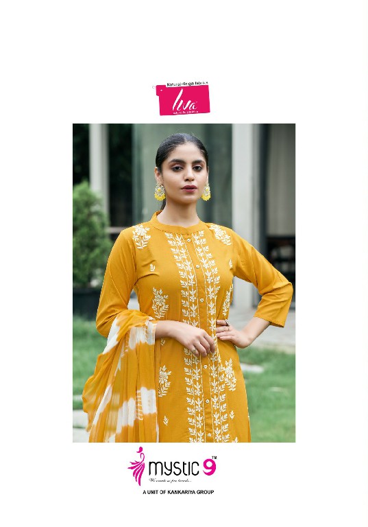 Mystic 9 Rajwadi Vol-1 Wholesale Reyon Lucknowi Style Readymade Suits