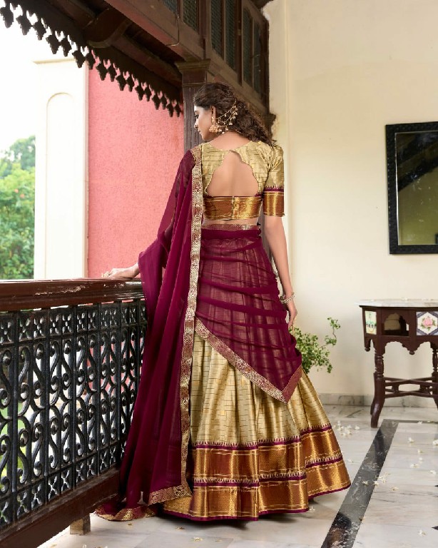 LNB Akshara 2050 Wholesale Paithani artistry on Cotton Silk Lehenga Collection