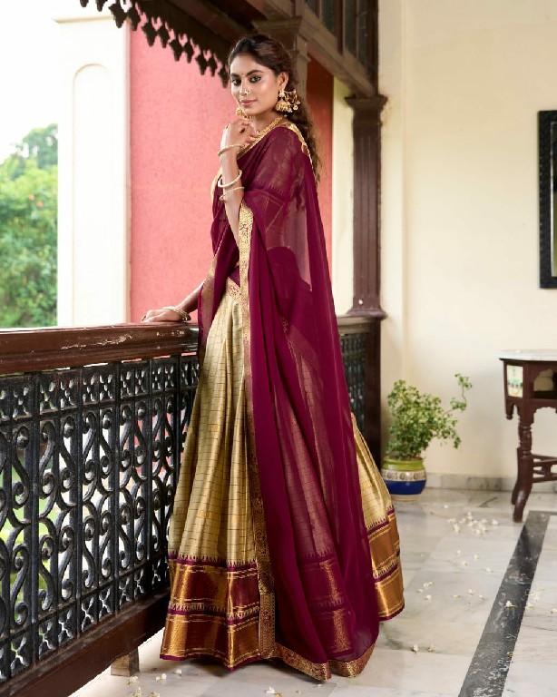 LNB Akshara 2050 Wholesale Paithani artistry on Cotton Silk Lehenga Collection