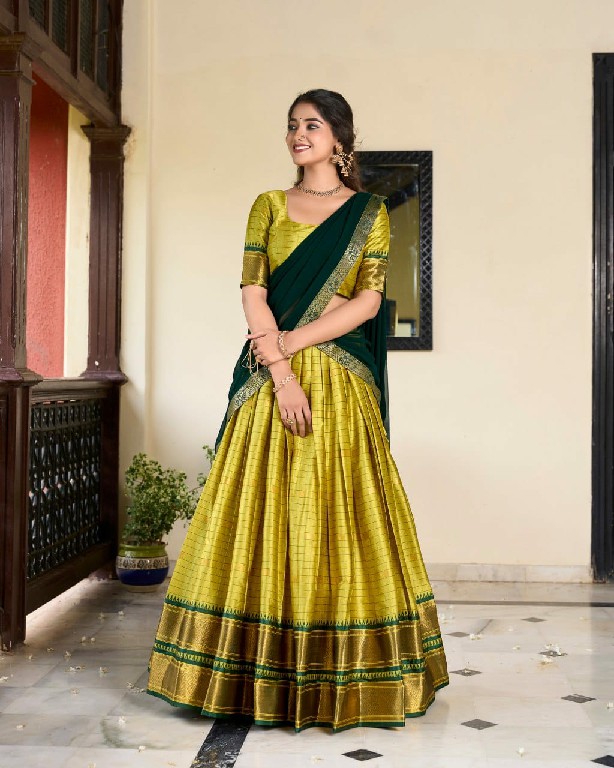 LNB Akshara 2050 Wholesale Paithani artistry on Cotton Silk Lehenga Collection