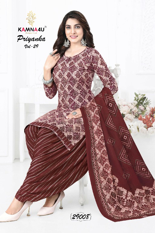 priyanka vol 29 by kamna4u cotton fully stitch patiala salwar suit