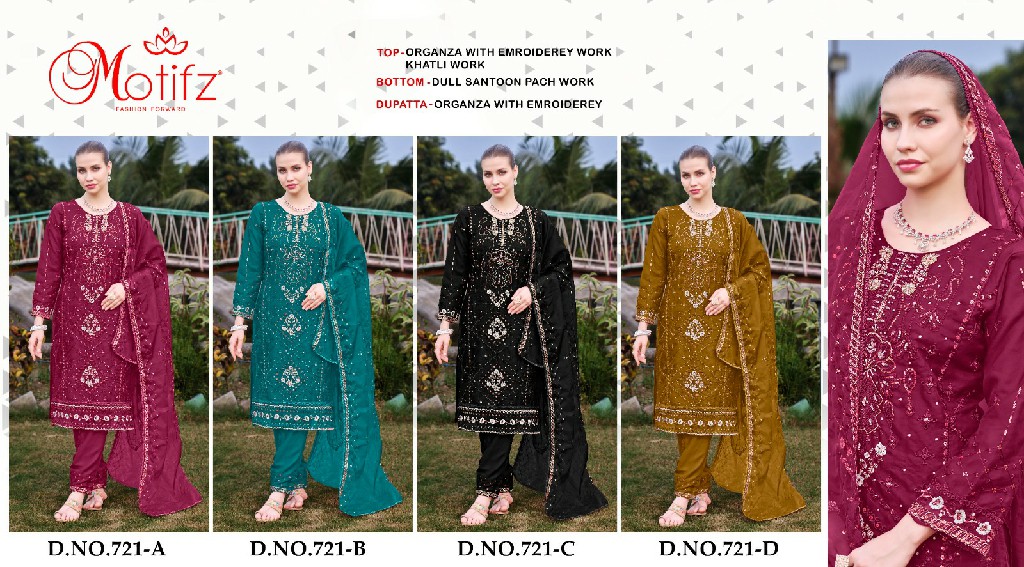 Motifz D.no 721 Wholesale Indian Pakistani Salwar Suits