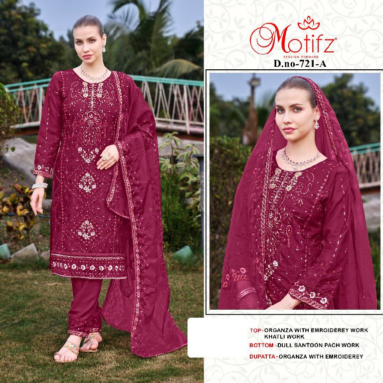 Motifz D.no 721 Wholesale Indian Pakistani Salwar Suits