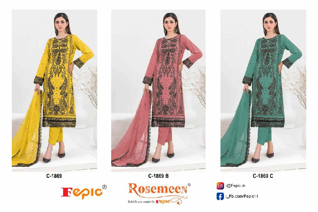 Fepic Rosemeen C-1869 Wholesale Indian Pakistani Salwar Suits