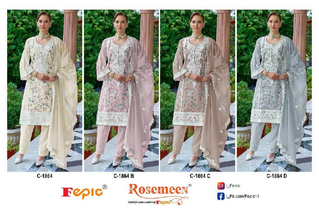 Fepic Rosemeen C-1864 Wholesale Indian Pakistani Salwar Suits