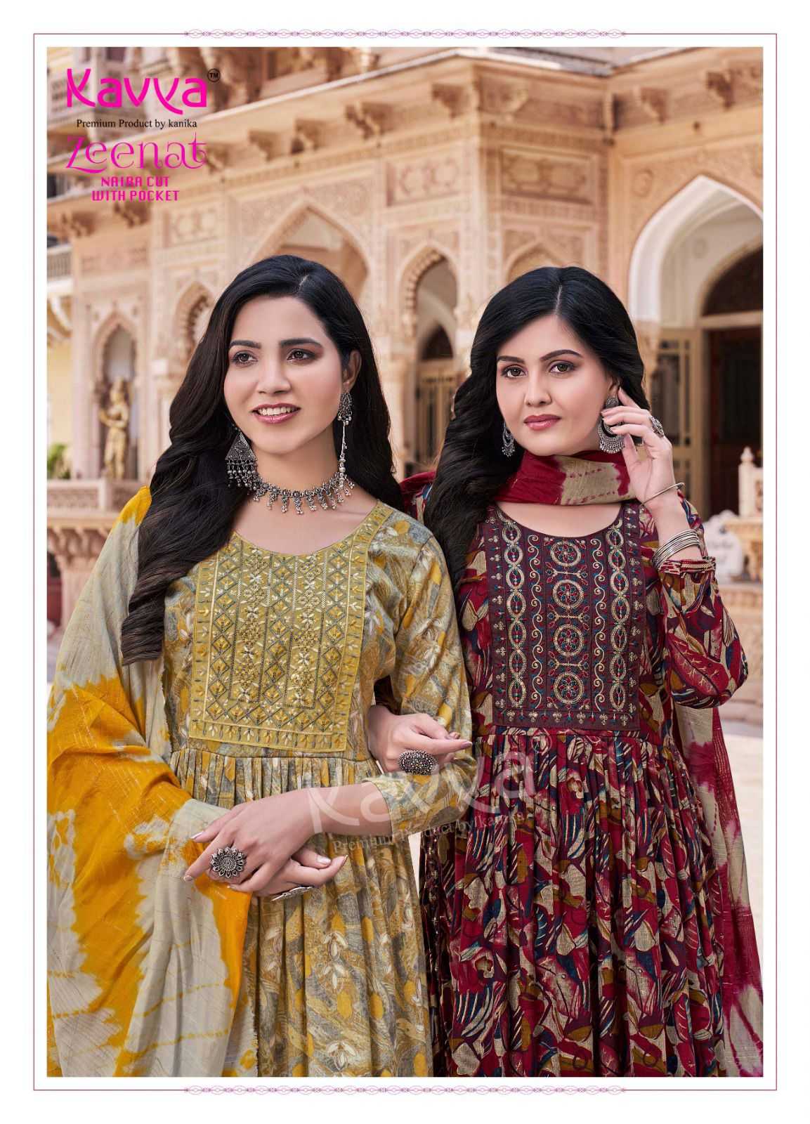 zeenat vol 24 by kavya nayra cut capsule print readymade trendy suits